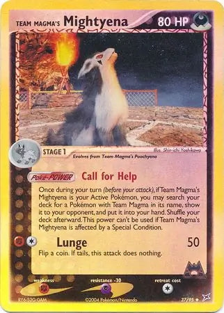 Team Magma v Aqua Team Magma's Mightyena #37/95 reverse holo