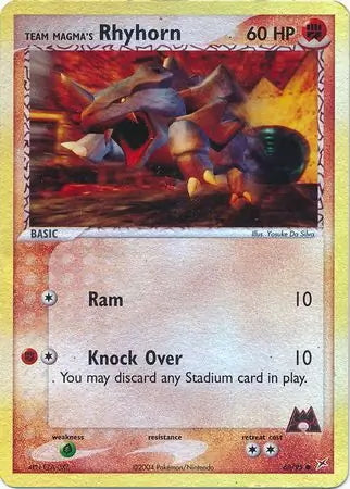 Team Magma v Aqua Team Magma's Rhyhorn #68/95 reverse holo