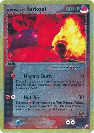 Team Magma v Aqua Team Magma's Torkoal #12/95 reverse holo
