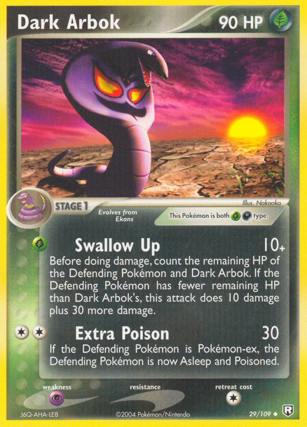 Team Rocket Returns Dark Arbok #29/109