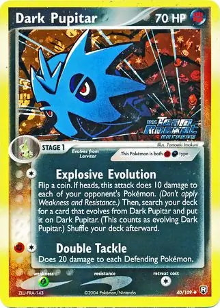 Team Rocket Returns Dark Pupitar #40/109 reverse holo