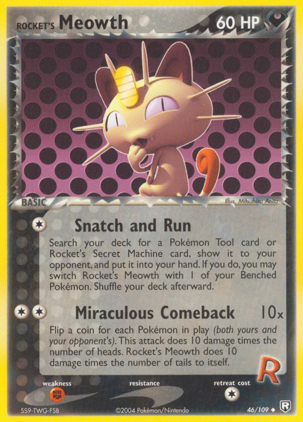 Team Rocket Returns Rocket’s Meowth #46/109