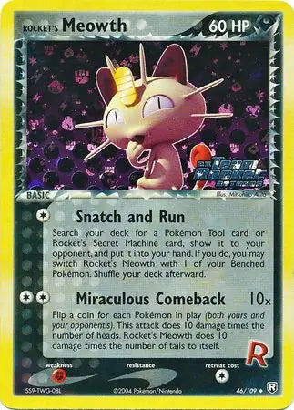 Team Rocket Returns Rocket’s Meowth #46/109 reverse holo