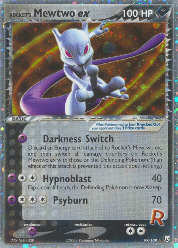 Team Rocket Returns Rocket’s Mewtwo ex #99/109