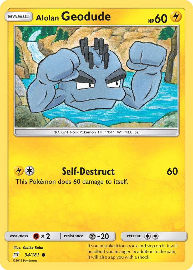 Team Up Alolan Geodude #34/181