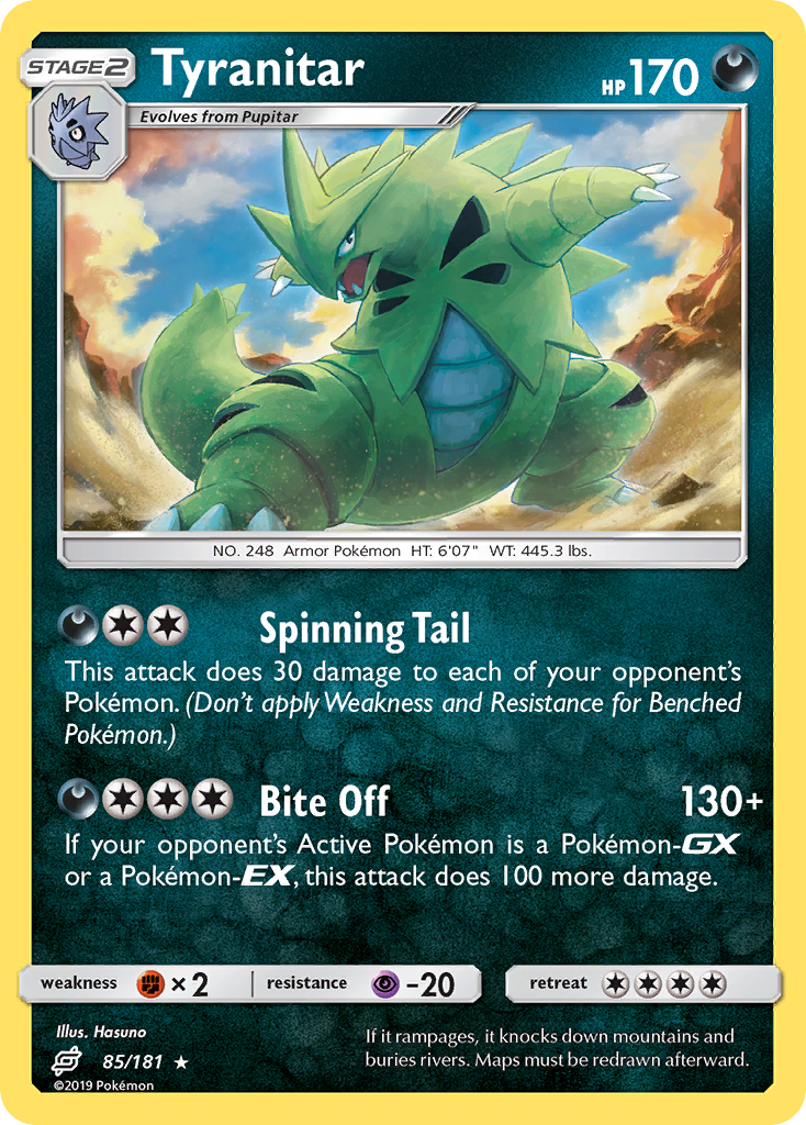 Team Up Holo Tyranitar #85/181