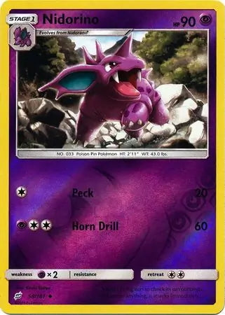 Team Up Nidorino #58/181 reverse holo