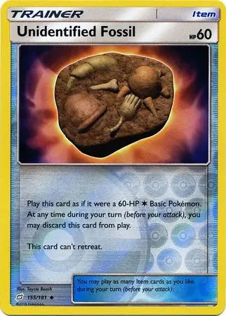 Team Up Unidentified Fossil #155/181 reverse holo