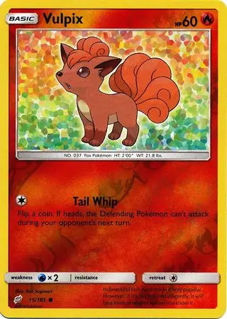 Team Up Vulpix #15/181 reverse holo
