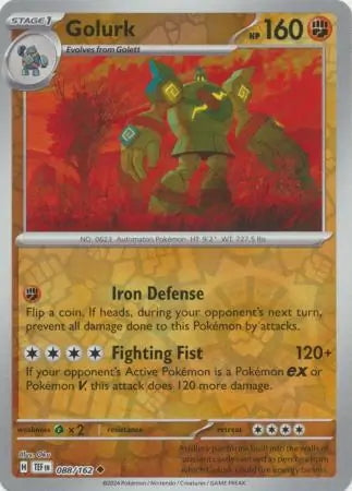 Temporal Forces Golurk #88/162 reverse holo