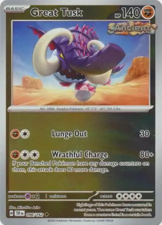 Temporal Forces Great Tusk #96/162 reverse holo