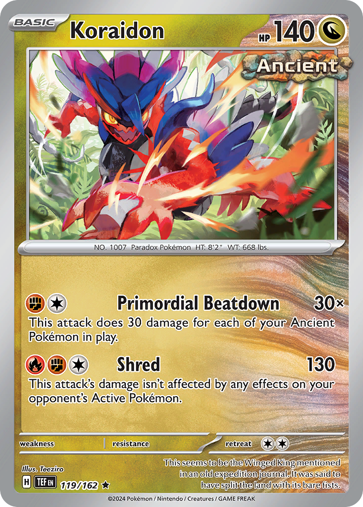 Temporal Forces Holo Koraidon #119/162