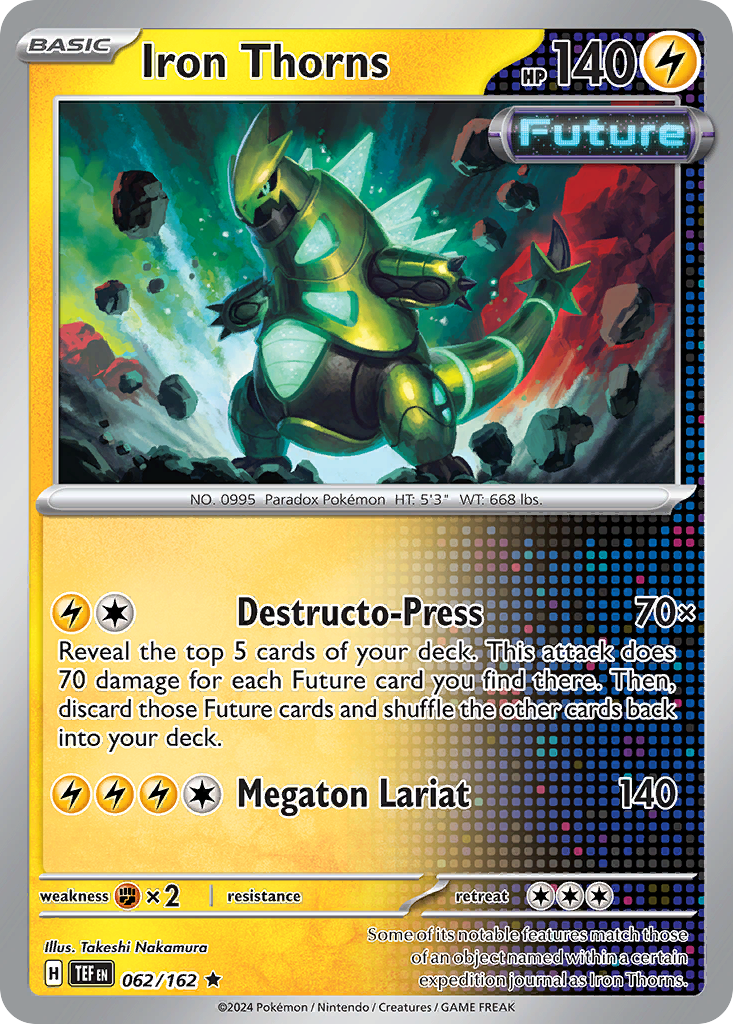 Temporal Forces Non - Holo Iron Thorns #62/162