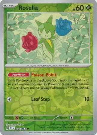 Temporal Forces Roselia #8/162 reverse holo
