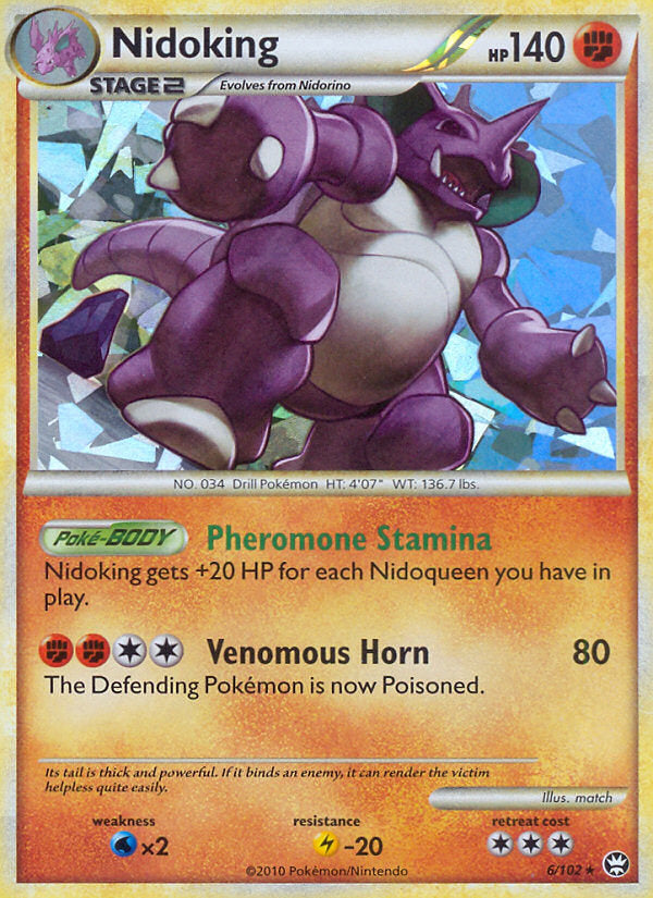 Triumphant Cracked Ice Holo Nidoking #6/102