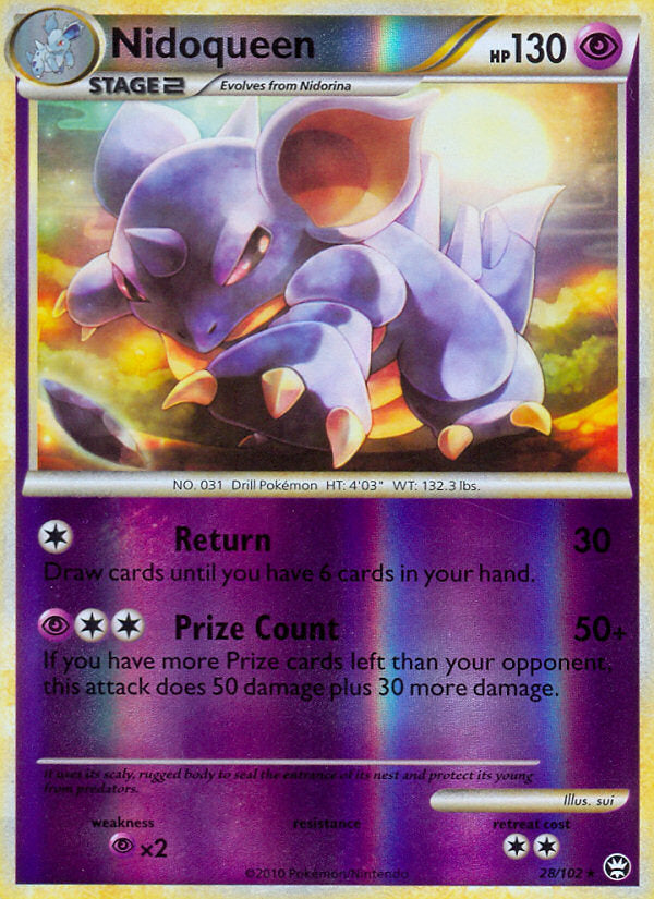 Triumphant Nidoqueen #28/102 reverse holo