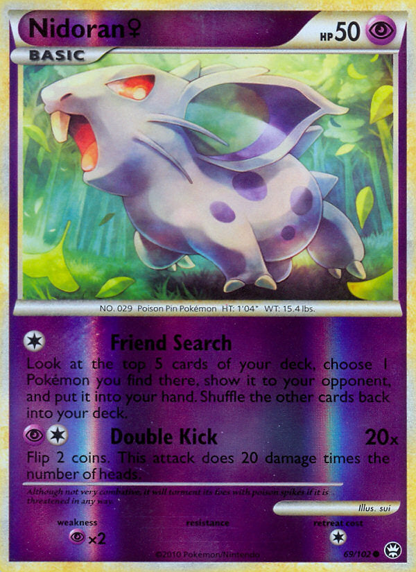 Triumphant Nidoran F #69/102 reverse holo
