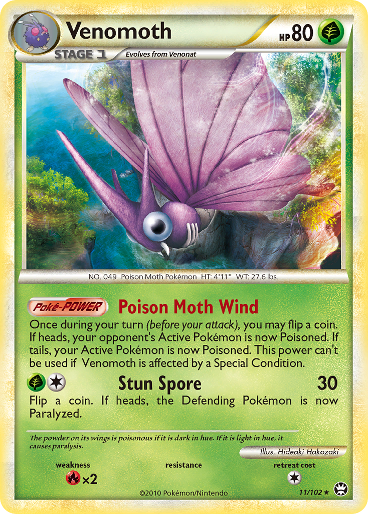 Triumphant Non - Holo Venomoth #11/102