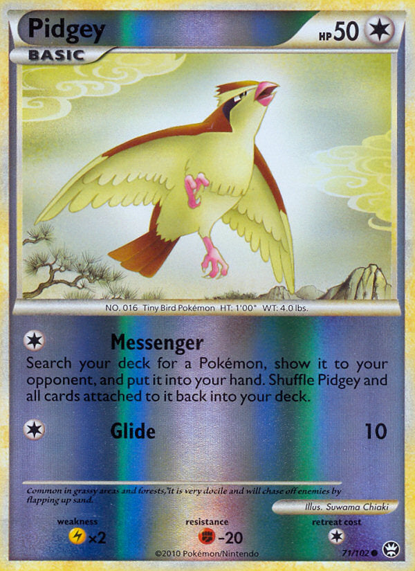 Triumphant Pidgey #71/102 reverse holo