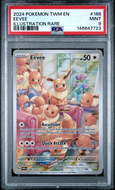 Twilight Masquerade Eevee (2024) PSA 9 #146847723