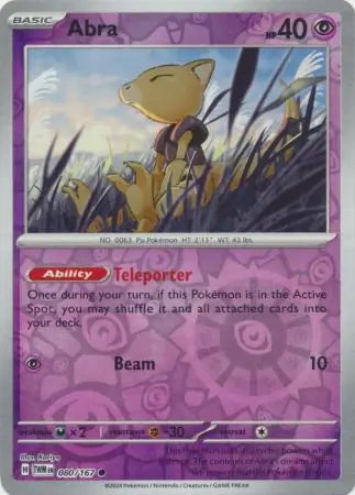 Twilight Masquerade Abra #80/167 reverse holo