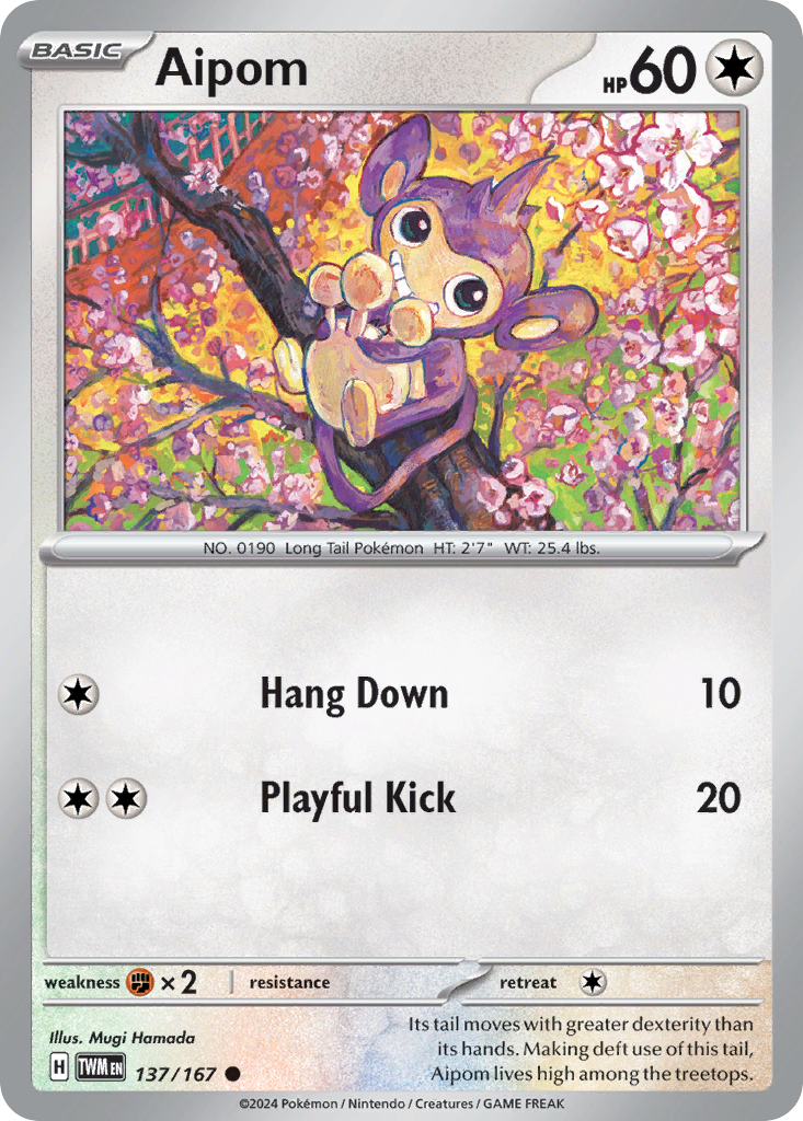 Twilight Masquerade Aipom #137/167