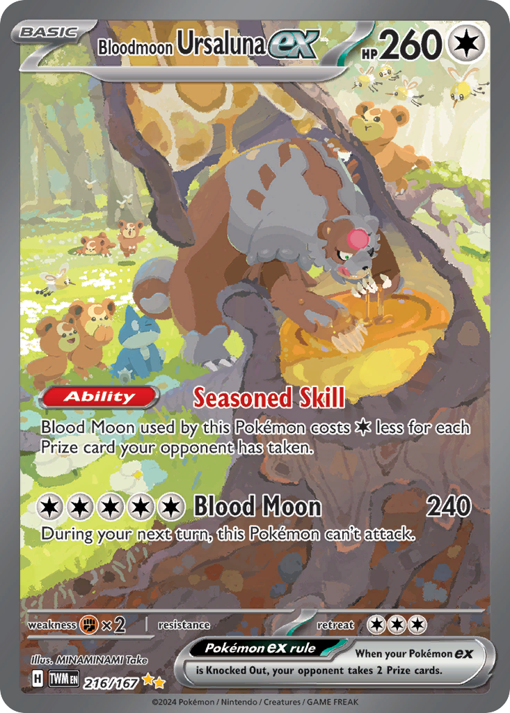 Bloodmoon Ursaluna ex Special Illustration Rare 216/167 uit Twilight Masquerade