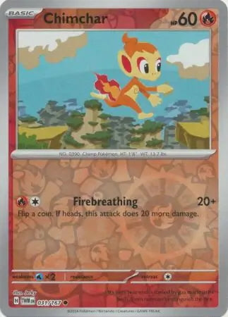 Twilight Masquerade Chimchar #31/167 reverse holo