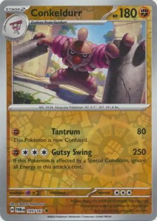 Twilight Masquerade Conkeldurr #105/167 reverse holo