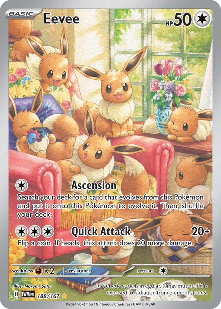 Eevee Illustration Rare 188/167 uit Twilight Masquerade