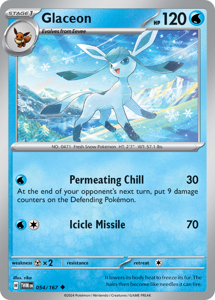 Twilight Masquerade Glaceon #54/167