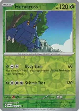 Twilight Masquerade Heracross #8/167 reverse holo