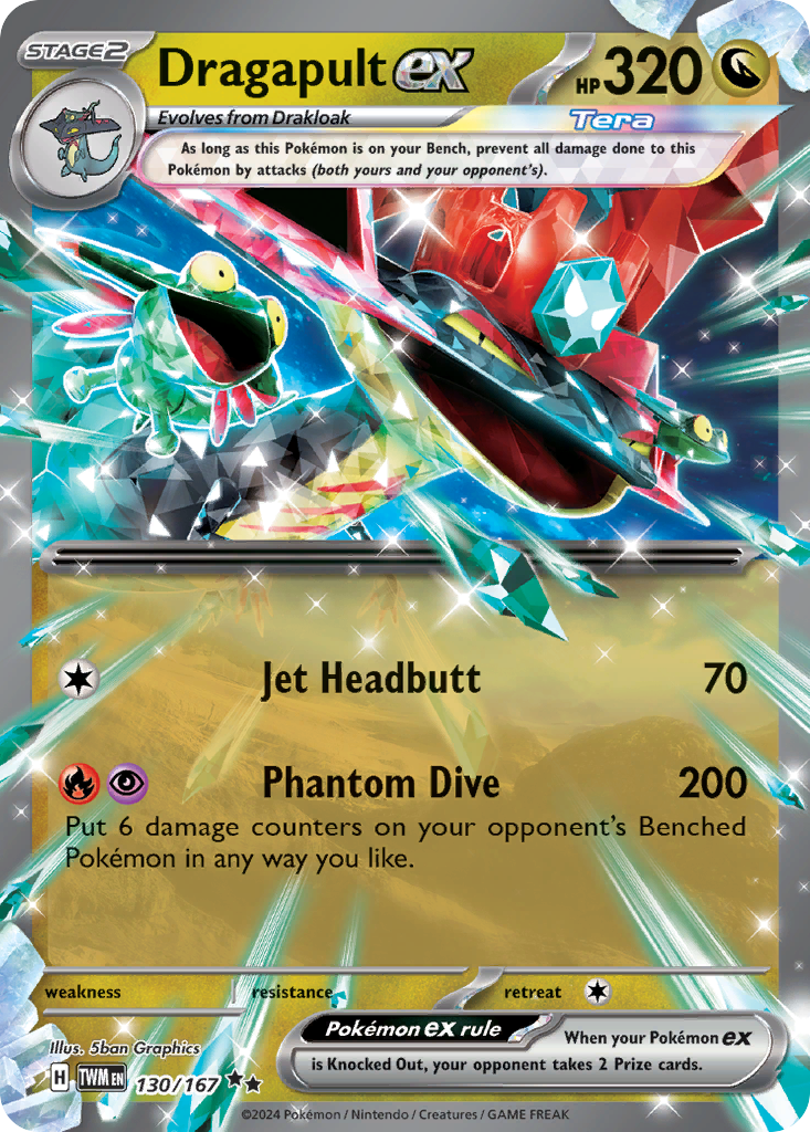 Twilight Masquerade Holo Dragapult ex #130/167