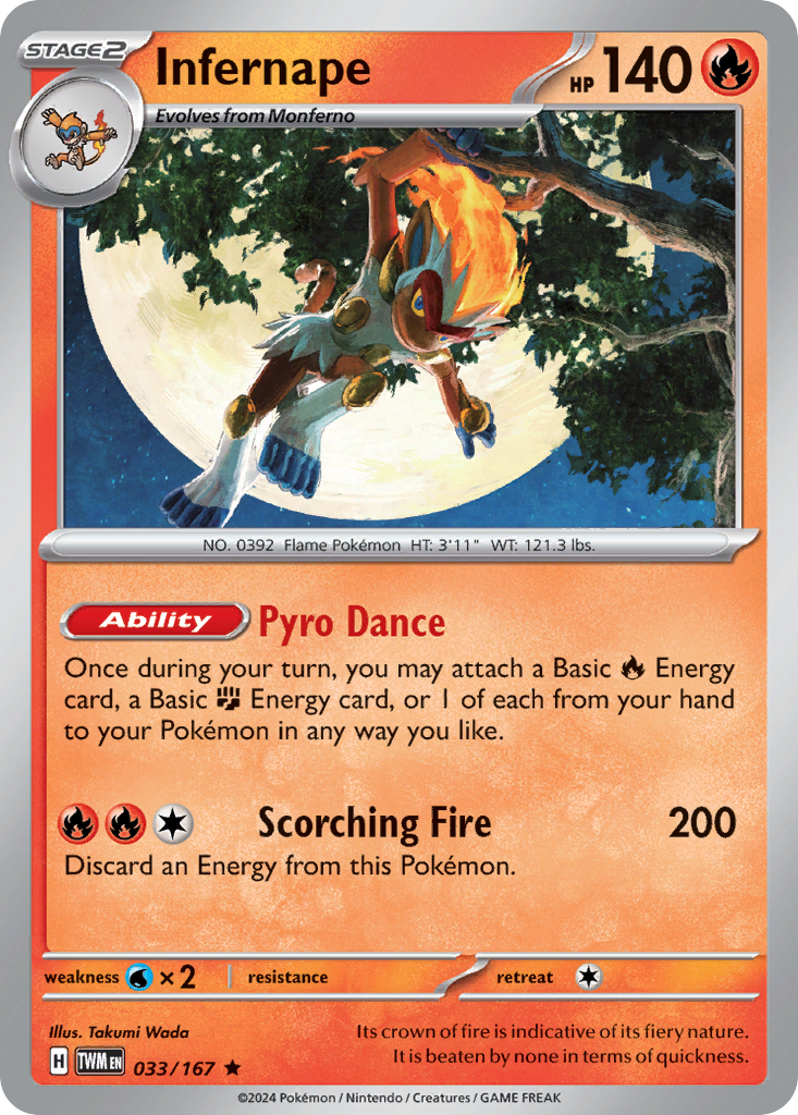 Twilight Masquerade Holo Infernape #33/167