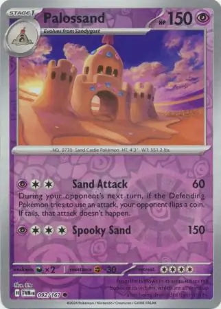Twilight Masquerade Palossand #92/167 reverse holo