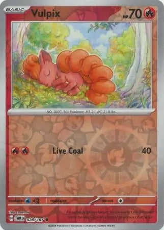 Twilight Masquerade Vulpix #26/167 reverse holo