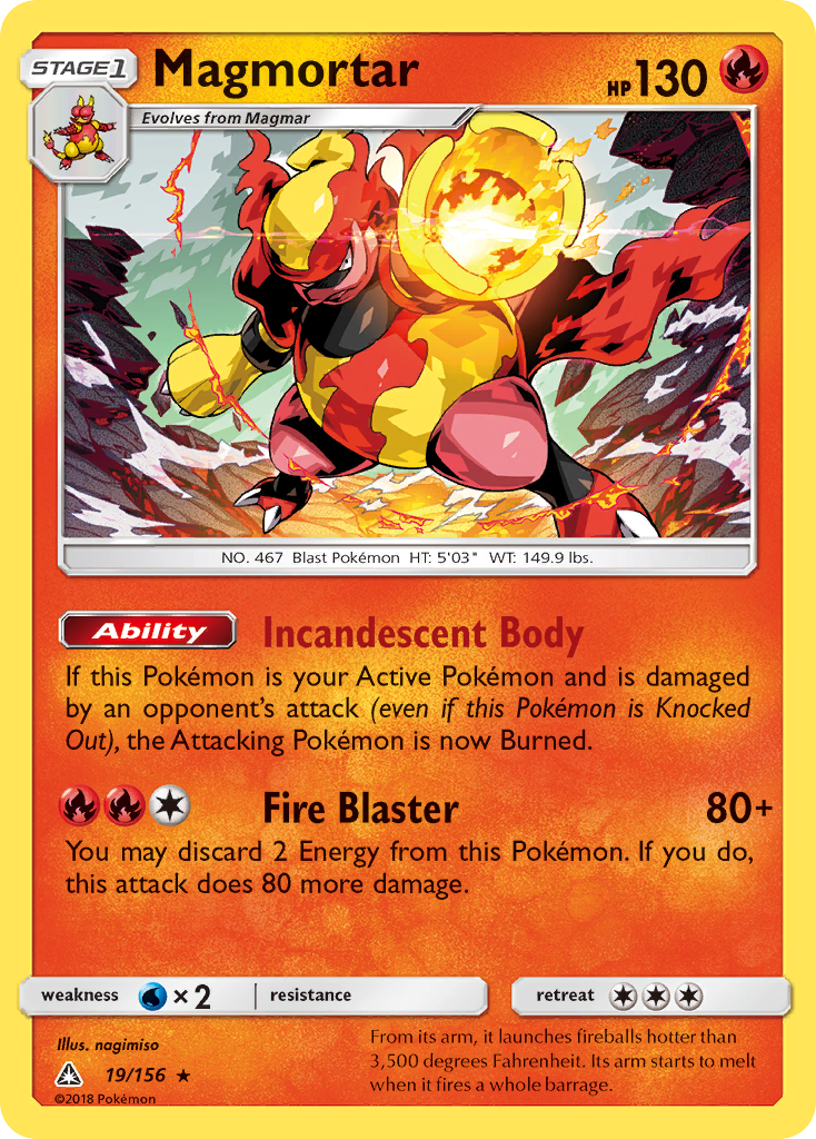 Ultra Prism Holo Magmortar #19/156