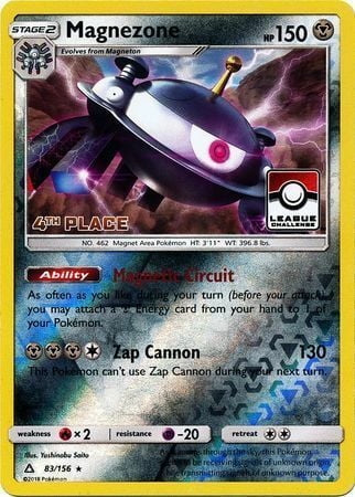 Ultra Prism Holo Magnezone #83 Fourth Place League Promo