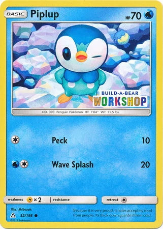 Ultra Prism Holo Piplup #32 Build A Bear Promo