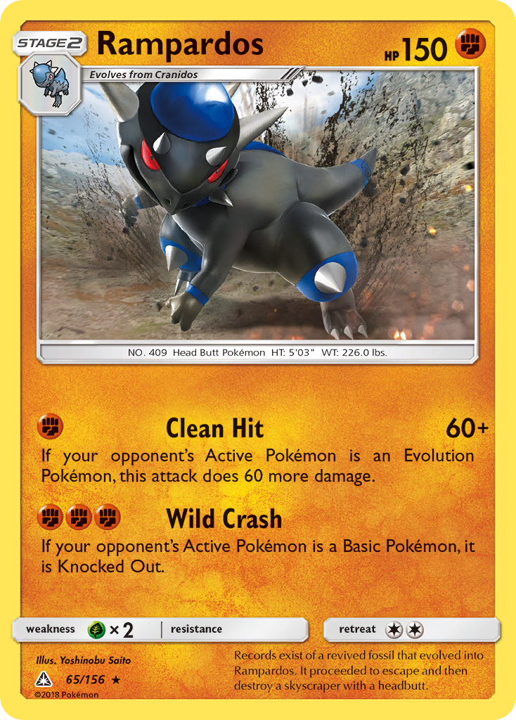 Ultra Prism Holo Rampardos #65/156