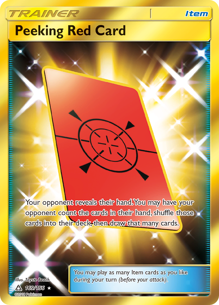 Ultra Prism Peeking Red Card #169/156