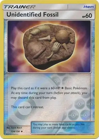 Ultra Prism Unidentified Fossil #134/156 reverse holo