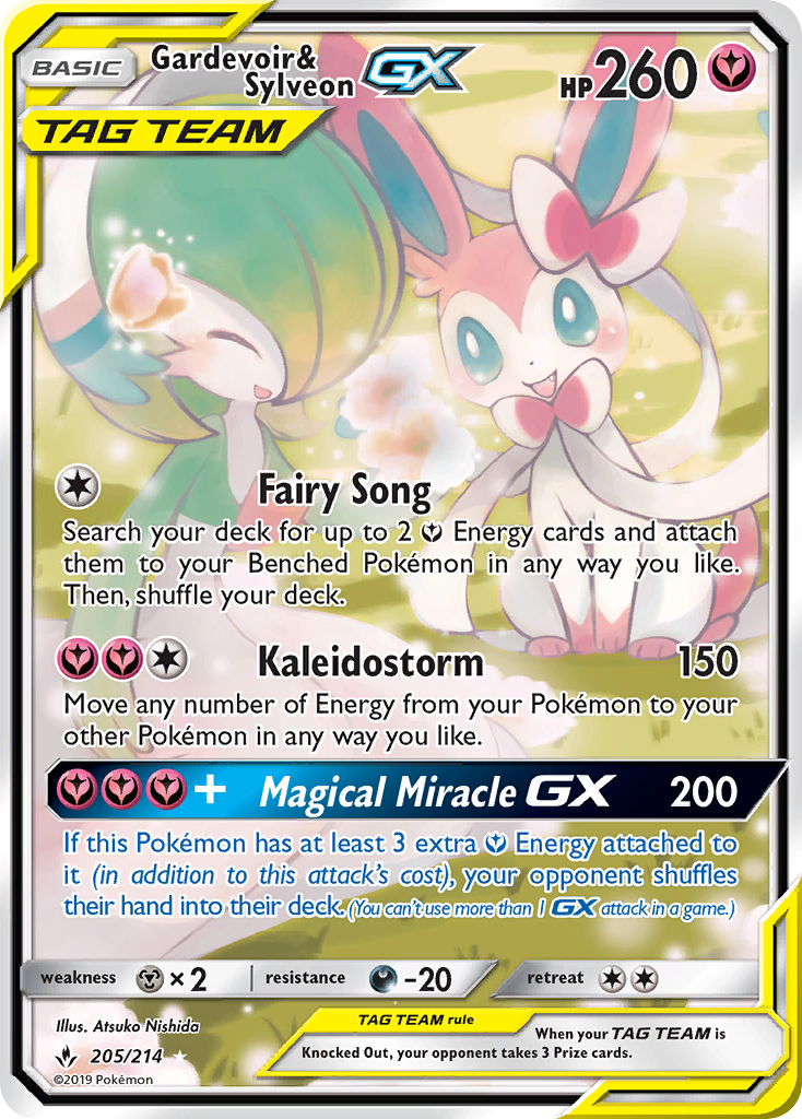 Unbroken Bonds Gardevoir & Sylveon GX #205/214