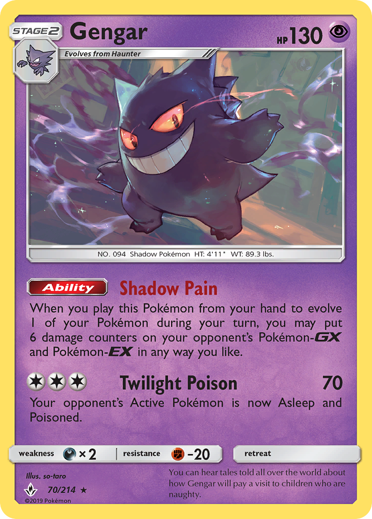 Unbroken Bonds Gengar #70/214