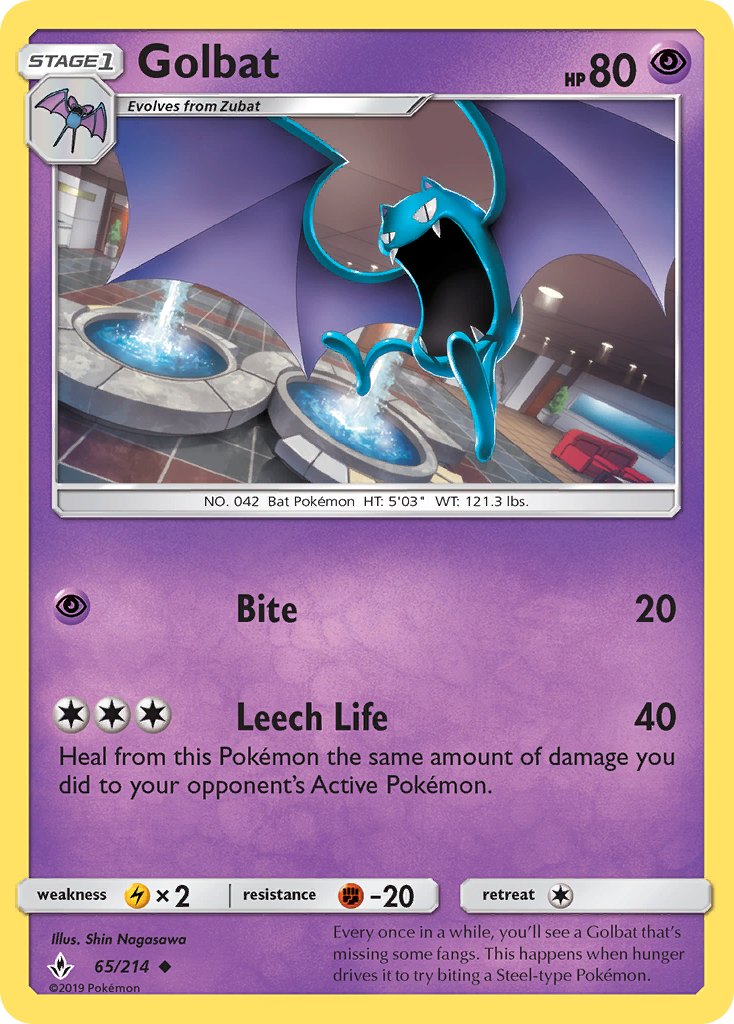Unbroken Bonds Golbat #65/214