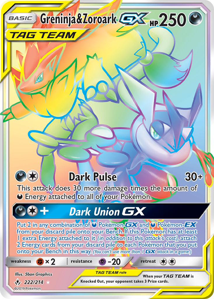 Greninja & Zoroark GX Rainbow Rare
