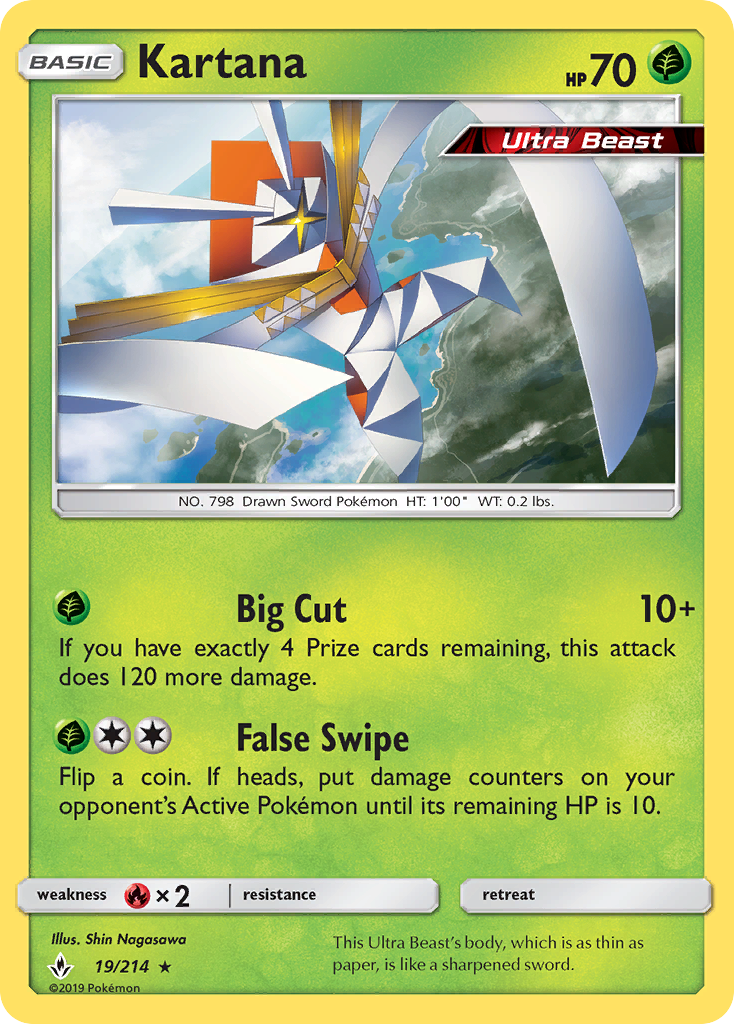 Unbroken Bonds Holo Kartana #19/214