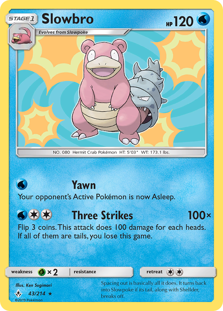 Unbroken Bonds Holo Slowbro #43/214