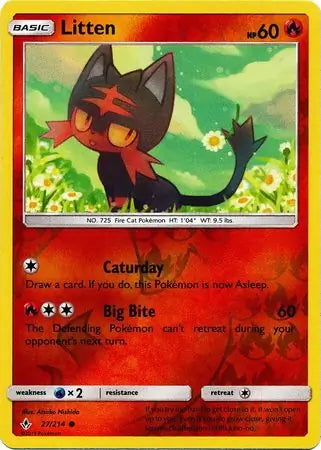 Unbroken Bonds Litten #27/214 reverse holo