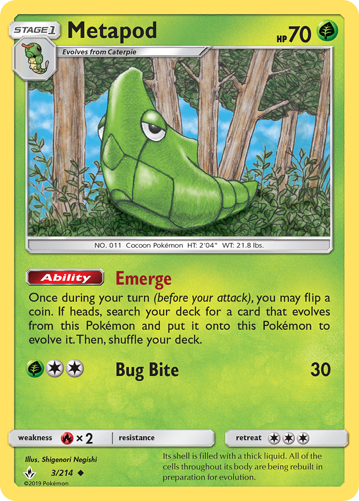 Unbroken Bonds Metapod #3/214